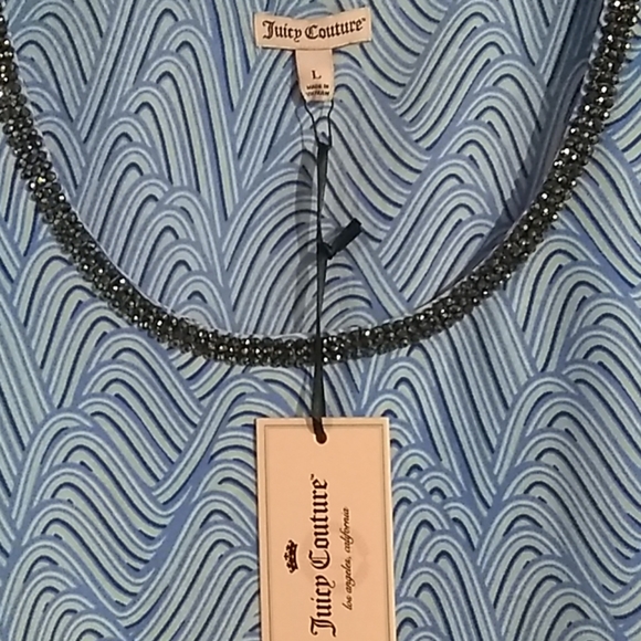 Juicy Couture Sleeveless Sparkle Blouse Size L NWT - Picture 2 of 4